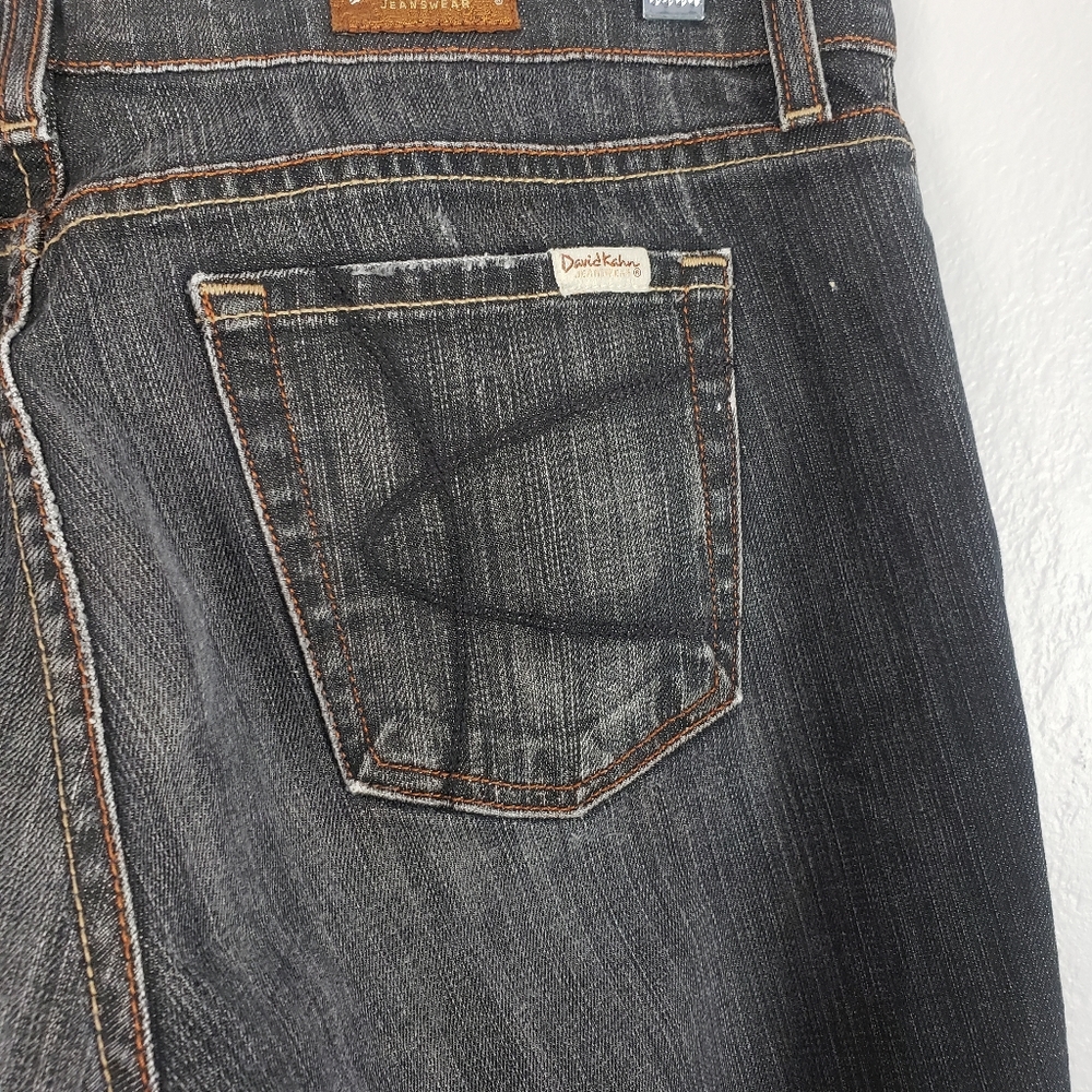 David Kahn Washed Black Mid Rise Flare Jeans Size 31×31 - Picture 8 of 16